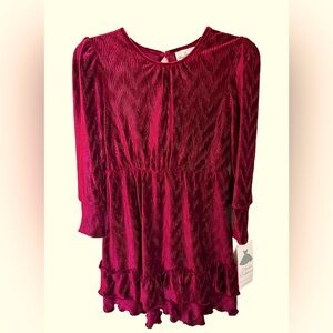 NEW RARE EDITIONS VELVET SHIMMER PARTY DRESS FOR GIRLS